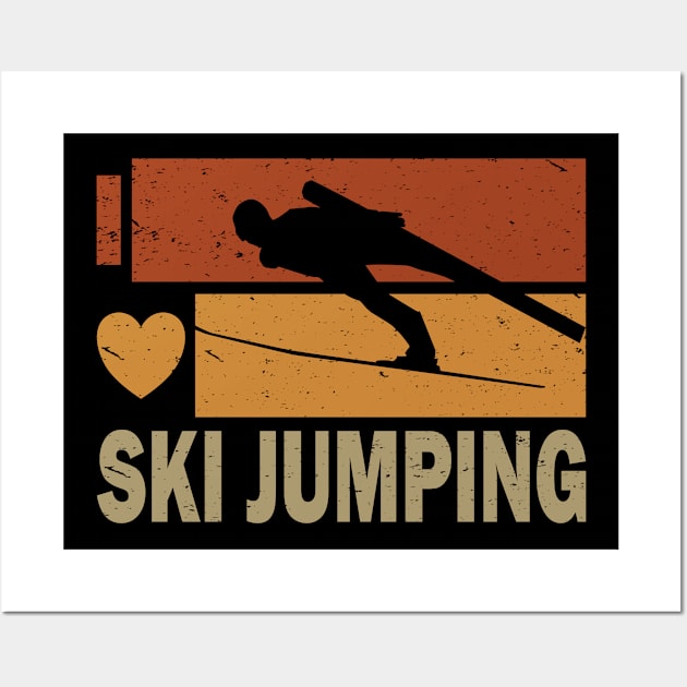 I Love Ski Jumping Wall Art by POS